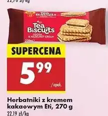 Biedronka Herbatniki z kremem kakaowym Eti Tea Biscuits oferta