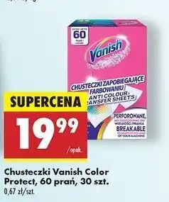 Biedronka Chusteczki zapobiegające zafarbowaniu ubrań Vanish Color Protect oferta