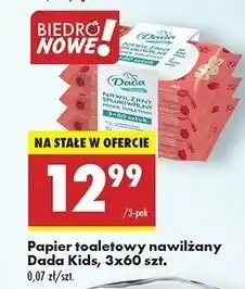 Biedronka Papier toaletowy nawilżany malina Dada oferta