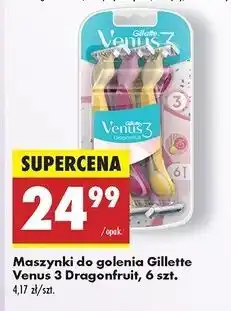Biedronka Maszynki do golenia dragonfruit Gillette Venus 3 oferta