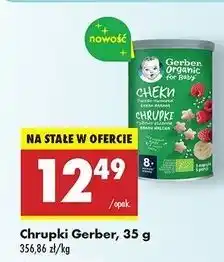 Biedronka Chrupki ryżowo-pszenne banan i malina Gerber Organic oferta