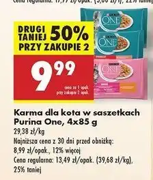 Biedronka Karma dla kota junior z kurczakiem i marchewką Purina One oferta