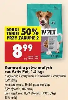 Biedronka Karma dla psa z kurczakiem i warzywami małe rasy Activ Pet oferta