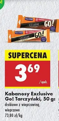 Biedronka Kabanosy Exclusive Go! drobiowe Tarczyński oferta