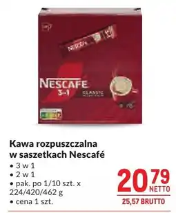 Makro Kawa rozpuszczalna Nescafe 3w1/2w1 oferta