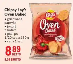 Makro Chipsy Lay's Oven Baked grillowana papryka/jogurt z ziołami oferta