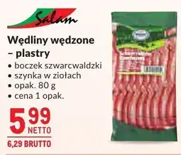 Makro Wędliny wędzone plastry boczek szwarwaldzki szynka w ziołach Salim oferta