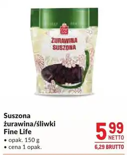 Makro Suszona żurawina/śliwki Fine Life oferta