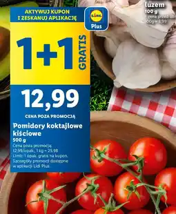 Lidl Pomidory koktajlowe kiściowe 1+1 GRATIS Lidl oferta