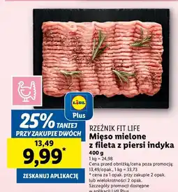 Lidl Mięso mielone z fileta z piersi indyka RZEŹNIK FIT LIFE oferta