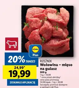 Lidl Wołowina - mięso na gulasz RZEŹNIK oferta