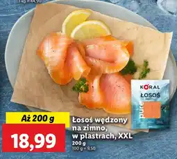 Lidl Łosoś wędzony na zimno w plastrach XXL Koral oferta