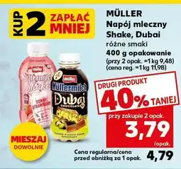 Kaufland Napój mleczny Müller Shake Dubai różne smaki oferta