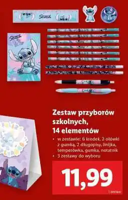 Lidl Zestaw przyborów szkolnych, 14 elementów oferta