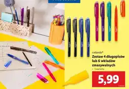 Lidl crelando Zestaw 4 długopisów lub 6 wkładów zmazywalnych oferta