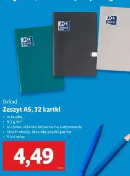 Lidl Oxford Zeszyt A5, 32 kartki oferta