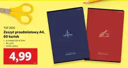 Lidl Zeszyt przedmiotowy A4, 60 kartek oferta