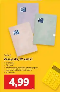 Lidl Oxford Zeszyt A5, 32 kartki oferta