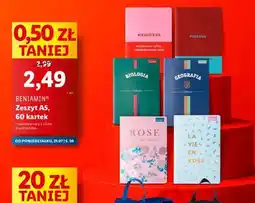Lidl BENIAMIN Zeszyt A5, 60 kartek oferta