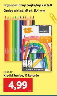 Lidl crelando Kredki Jumbo, 12 kolorów oferta