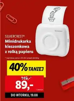 Lidl SILVERCREST Minidrukarka kieszonkowa z rolką papieru oferta