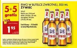 Biedronka PIWO W BUTELCE ZWROTNEJ, 500 ML ŻYWIEC oferta