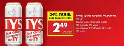 Biedronka Piwo Tyskie Gronie, 9×500 ml oferta