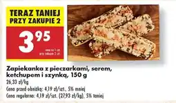 Biedronka Zapiekanka z pieczarkami , serem ketchupem i szynką , 150 g oferta