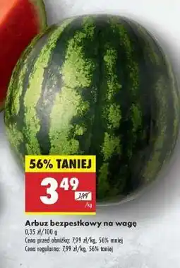 Biedronka Arbuz bezpestkowy na wagę oferta
