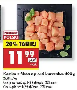 Biedronka Kostka z fileta z piersi kurczaka 400 g oferta