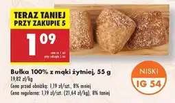 Biedronka Bułka 100 % z mąki żytniej 55 g oferta