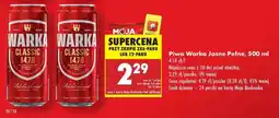 Biedronka Piwo Warka Jasne Pełne , 500 ml oferta