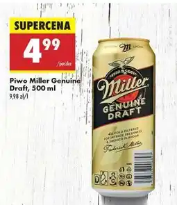 Biedronka Piwo Miller Genuine Draft, 500 ml oferta