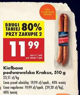Biedronka Kiełbasa podwawelska Krakus, 510 g oferta