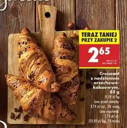 Biedronka Croissant z nadzieniem orzechowo kakaowym , 85 g oferta