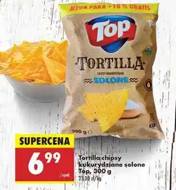 Biedronka Tortilla chipsy kukurydziane solone Top, 300 g oferta