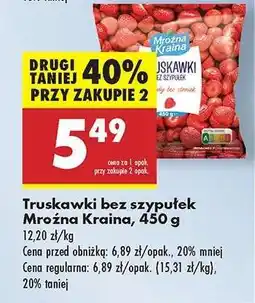 Biedronka Truskawki bez szypułek Mrożna Kraina 450 g oferta