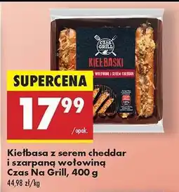 Biedronka Kiełbasa z serem cheddar i szarpaną wołowiną Czas Na Grill, 400 g oferta