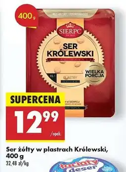 Biedronka Ser żółty w plastrach Królewski, 400 g oferta