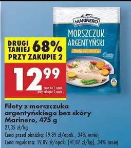 Biedronka Filety z morszczuka argentyńskiego bez skóry Marinero, 475 g oferta