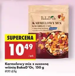 Biedronka Karmelowy mix z suszoną wiśnią BakaD’Or, 150 g oferta