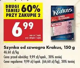 Biedronka Szynka od szwagra Krakus, 150 g oferta