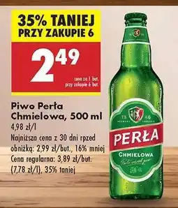 Biedronka Piwo Perla Chmielowa , 500 ml oferta