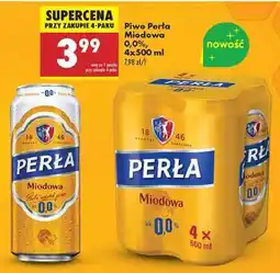 Biedronka Piwo Perła Miodowa 0,0%, 4x500 ml oferta