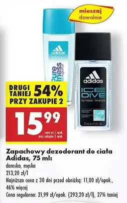 Biedronka Zapachowy dezodorant do ciała Adidas, 75 ml oferta