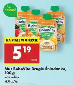 Biedronka Mus BoboVita Drugie Śniadanko, 100 g oferta
