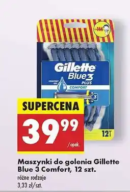 Biedronka Maszynki do golenia Gillette Blue 3 Comfort, 12 szt oferta