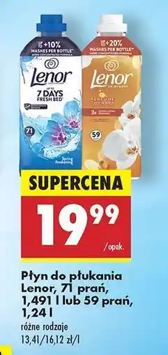 Biedronka Płyn do płukania Lenor, 71 prań, 1,491 l lub 59 prań, 1,24 l oferta