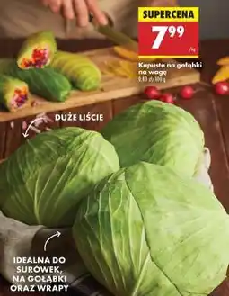 Biedronka Kapusta na gołąbki na wagę oferta