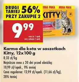 Biedronka Karma dla kota w saszetkach Kitty 12x100 g oferta